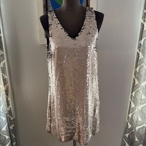 K/Lab Sequined Mini Shift Dress SZ Medium